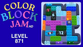 Color Block Jam Level 871 Solution Walkthrough