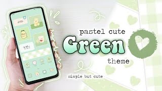 🌳 how make your phone cute aesthetic - kawaii pastel green theme (android phone theme) screenshot 5