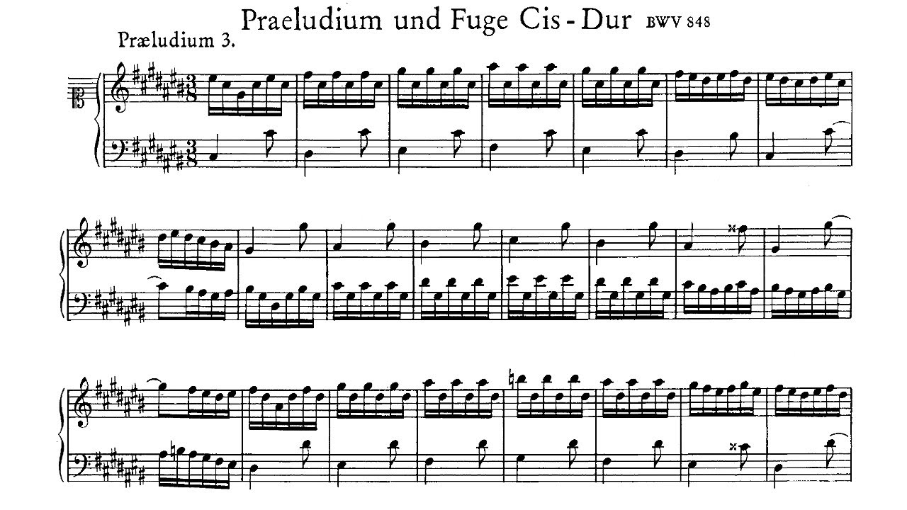JS Bach: Prelude and Fugue in C sharp major BWV 848 - Helmut