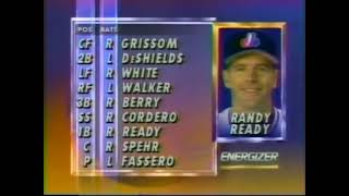 MLB 1993 09-22-93 Atlanta Braves at Montreal Expos pt 1 of 2