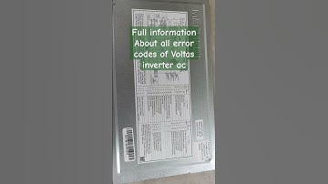 Full information about voltas inverter AC error codes #electrical #viral