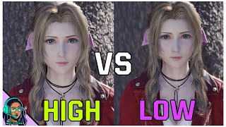 FF7 Rebirth High vs Low Settings Side-by-Side Comparison | It Actually Looks Really Good!