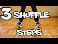 3 SIMPLE SHUFFLE DANCE MOVES FOR BEGINNERS. TUTORIAL FOOTWORK