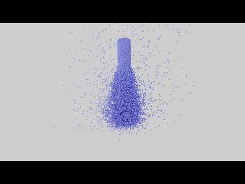 600,000 Purple Particles - Blender Molecular Script Fluid Physics Study
