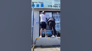 Perforated Window Graphics Installation Printed from Roland VS-540i