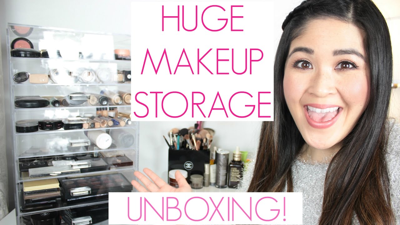 HUGE ACRYLIC MAKEUP ORGANISER UNBOXING - BEAUTIFY V MUJI | Sam Loves