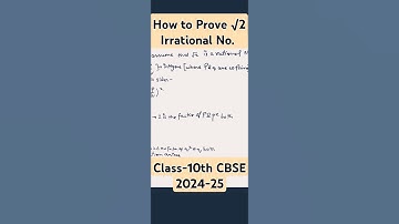 How to prove root 2 an irrational number? Class-10th CBSE  Mathematics Chapter-1 Real Numbers