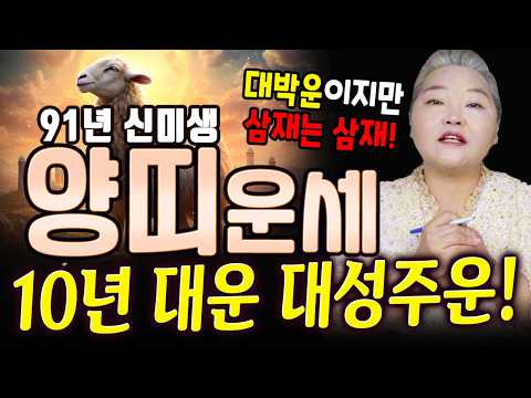 10년 대운의 성주운이 든다! 2027정미년 91년생 양띠운세