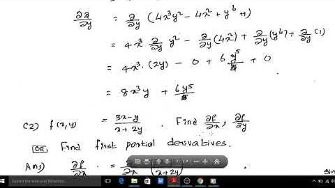 Calicut University-Sem 3-Complimentary Mathematics-Partial derivatives- problem