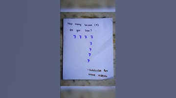 Thumbnail of how many seven(7) do you see? #iqtest