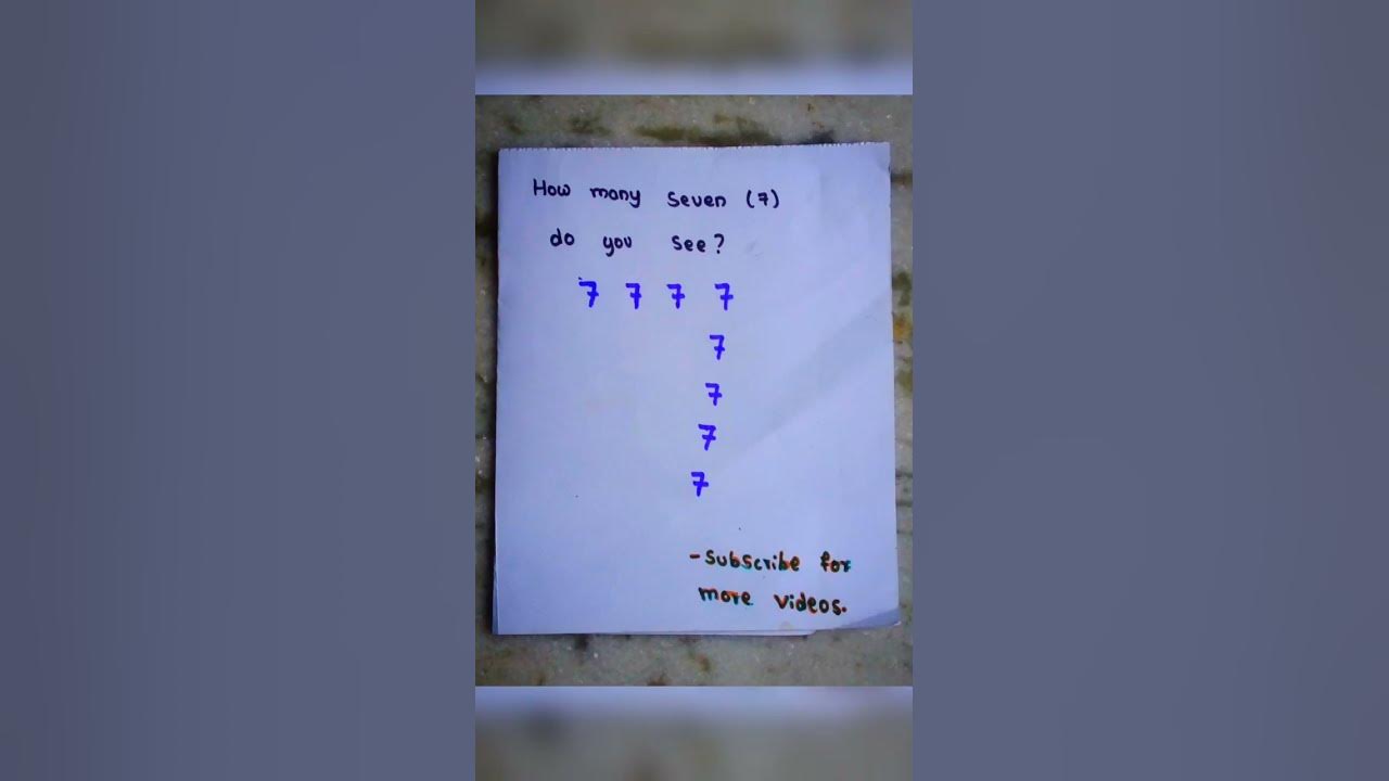 how many seven(7) do you see? #iqtest