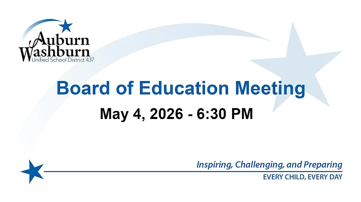 Board of Education Meeting: May 4, 2026 at 6:30 PM