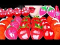 ASMR STRAWBERRY DESSERTS 딸기 디저트 CANDIED FRUITS TANGHULU, MARSHMALLOW, JELLY, GUMMY EATING MUKBANG 먹방