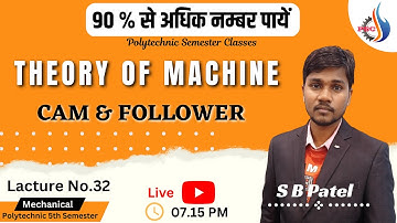 Class-32 कैम और फॉलोवर  || CAM & FOLLOWER || मशीनों के सिद्धान्त BY S.B. PATEL SIR