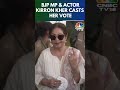 Bjp mp  actor kirron kher casts her vote in chandigarh  lok sabha elections  n18s
