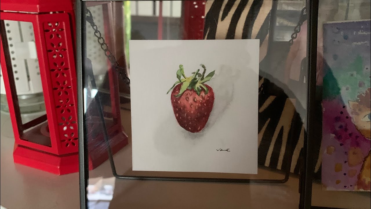Peindre une 🍓 fraise à l’aquarelle