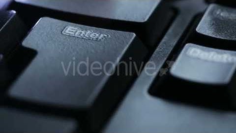 Pressing The Enter Key On a Computer Keyboard - Stock Footage | VideoHive 14827860