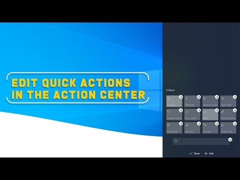How to edit Quick Actions in the Action Center on Windows 10 hqdefault