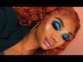 Blue Green Glitter Cut Crease Makeup Look | MakeupTiffanyJ