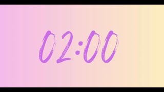 2 Minute Silent Countdown Timer | No Alarm | Calming Focus Timer for Study, Class, or Meditation