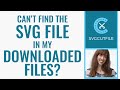 No SVG file in Download, Can&#39;t See SVG - SVG file Showing as Internet File