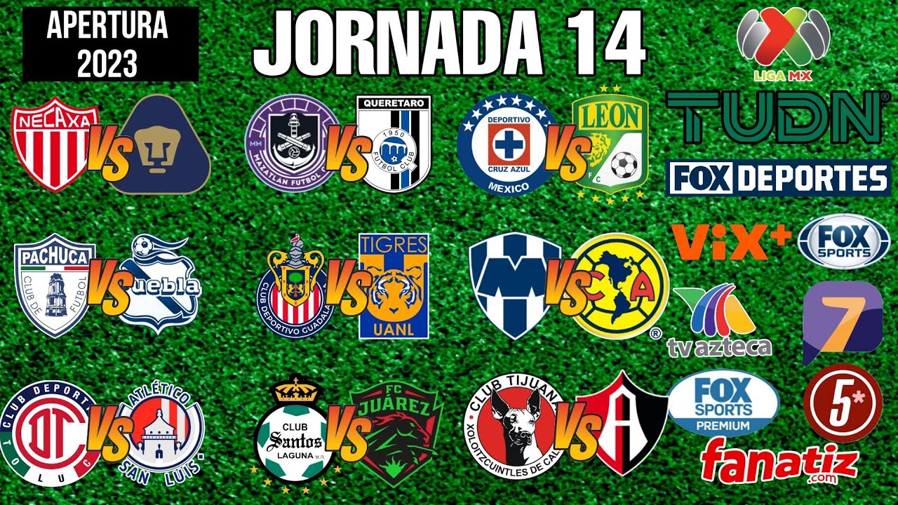 FECHAS, HORARIOS Y CANALES PARA LA JORNADA 14 DE LA LIGA MX APERTURA ...