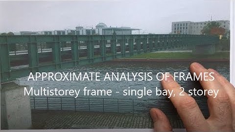 Approximate analysis of frames (4 of 7). Multistorey frame - single bay, 2 storey