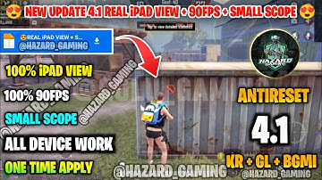 Bgmi 4.1 Ipad View Config, 90 Fps+Smooth Config Pubg Kr+Gl+Bgmi, Bgmi 4.1 lag fix config