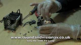 Sony XL-2400 TV Lamp Replacement Installation Video Guide