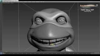 TMNT - Michelangelo (1990 film version) - 3D Model WIP - Facial Rig Test