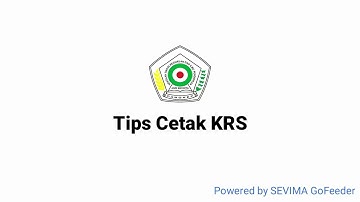 Tips Cetak KRS melalui aplikasi SEVIMA GoFeeder [STKIP Andi Matappa]