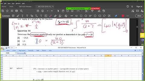 How to calculate Producers Surplus for Non-linear Functions using Integration #dsc1520 #unisa #math