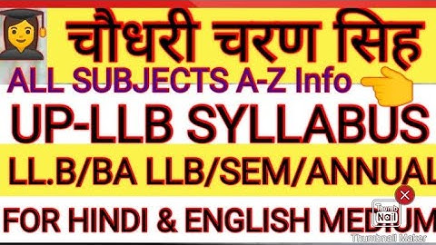 CCS LLB SUBJECTS. CCS LLB SYLLABUS. CCS UNIVERSITY LLB SUBJECTS. CCS LLB 3 YEARS SYLLABUS. CCS LLB.