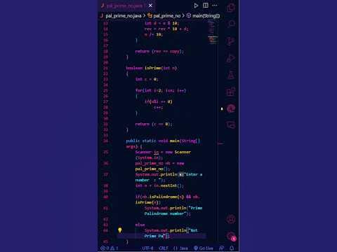 Prime Palindrome Number | JAVA | Speed Codes. #codingtutorials # ...