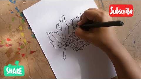 Maple leaf zentangle art || Doodle art ||