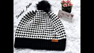 كروشيه | ايس كاب كروشيه / طاقية من لونين تريند جدا وازاى نعمله لأى مقاس crochet hat