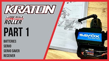 Kraton 8S EXB Build - Part 1 of 2 - Batteries, Servo, Servo Saver, Receiver