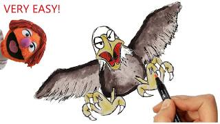 How To Draw Cartoon Eagle Drawing - Eagle Drawing Printable Coloring Pages