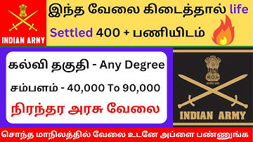 🔥Material Assistant Job Army Ordnance Corp | Full details of Material Assistant Job Tamil|AOC Detail