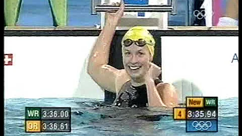 Bruce McAvaney calls the 4x100m Womens Freestyle a...