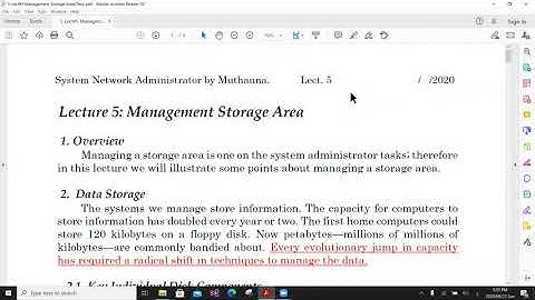 System and Network Administration Lecture 5