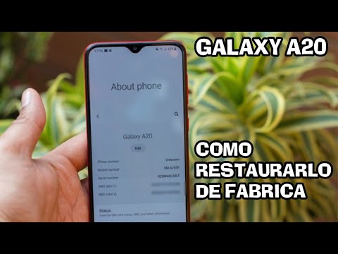 Samsung Galaxy A20 Restauralo De Fabrica O Borrado General Hd Youtube
