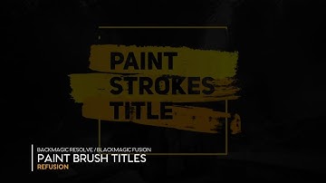 Paint Brush Titles in Davinci Resolve 16