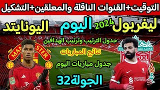 موعد مباراة ليفربول ومانشستر يونايتد اليوم في الدوري الانجليزي والقنوات الناقلة والترتيب والتوقيت