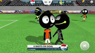 Stickman Soccer ( European Tour Challenge) NETHERLANDS Vs SWEDEN #Match-45 Android  Gameplay HD. screenshot 2