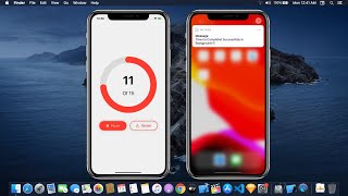 Custom Timer With Background Fetch Using SwiftUI - StopWatch Using SwiftUI - SwiftUI Tutorials screenshot 5