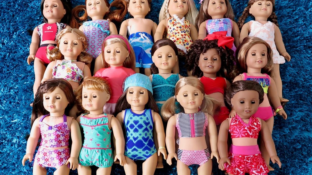 All My American Girl Doll Swimmers - YouTube.