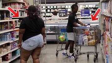 Putting Random Items In People’s Shopping Carts Prank!