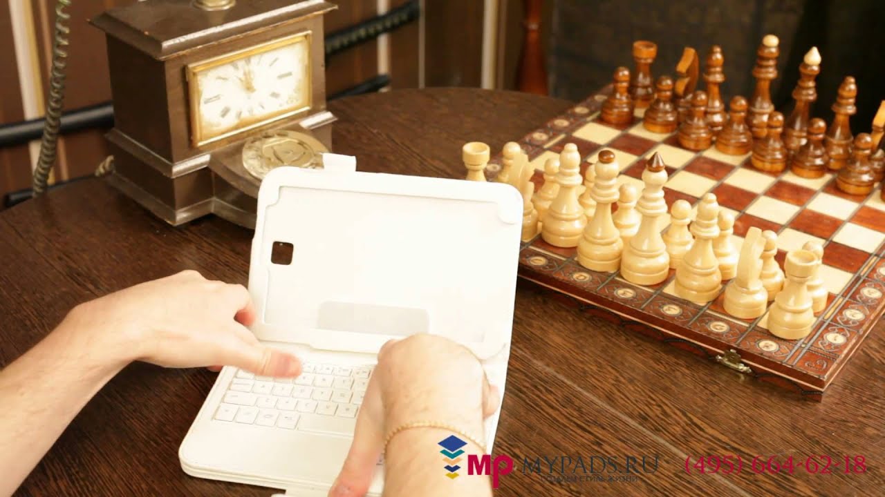 Чехол-клавиатура для Samsung Galaxy Note 8.0 N5100/N5110/N5120 белый кожаный