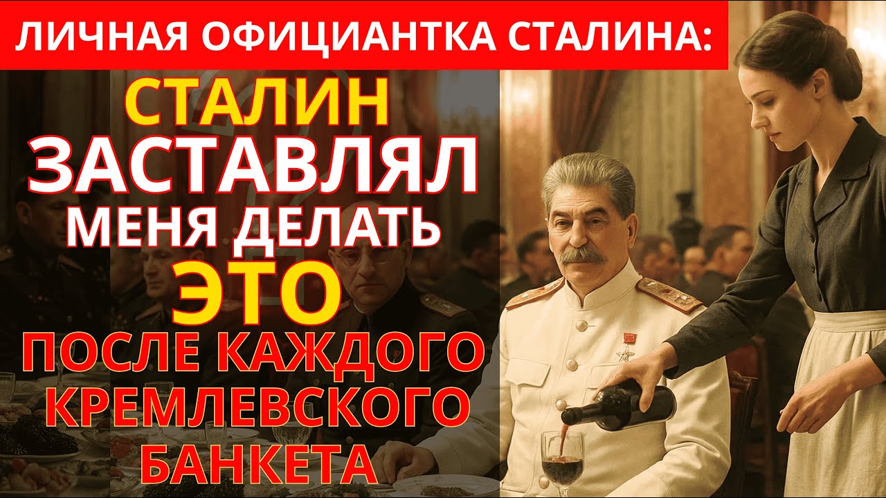 ОФИЦИАНТКА СТАЛИНА: То что ПРОИСХОДИЛО НА КРЕМЛЁВСКИХ БАНКЕТАХ - ШОКИРУЕТ